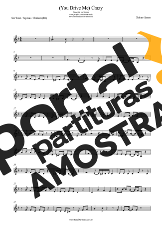 Britney Spears (You Drive Me) Crazy partitura para Clarinete (Bb)