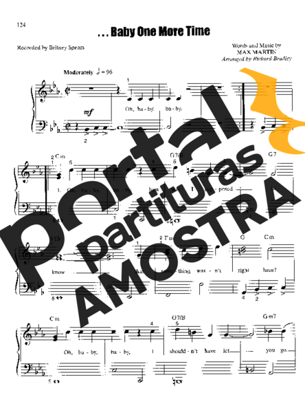 Britney Spears  partitura para Piano