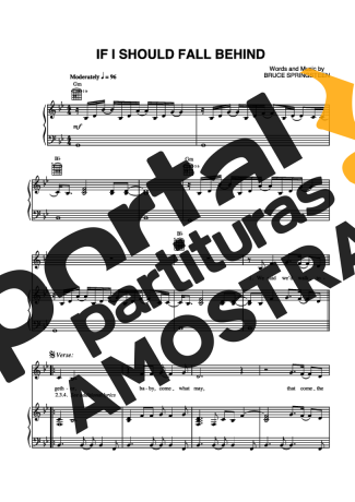 Bruce Springsteen If I Should Fall Behind partitura para Piano