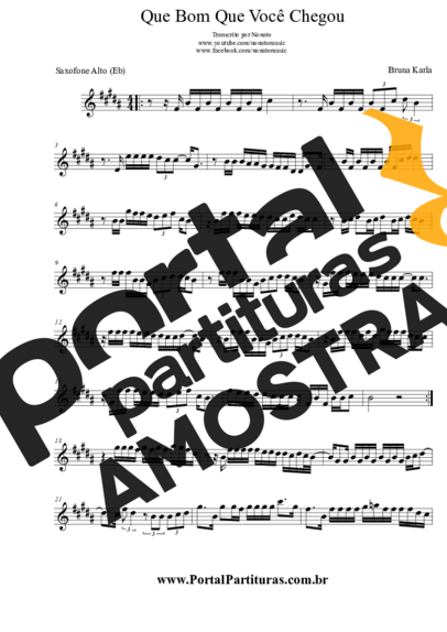 Bruna Karla  partitura para Saxofone Alto (Eb)