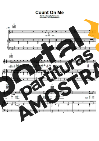 Bruno Mars Count On Me partitura para Piano