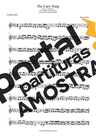 Bruno Mars  partitura para Trompete