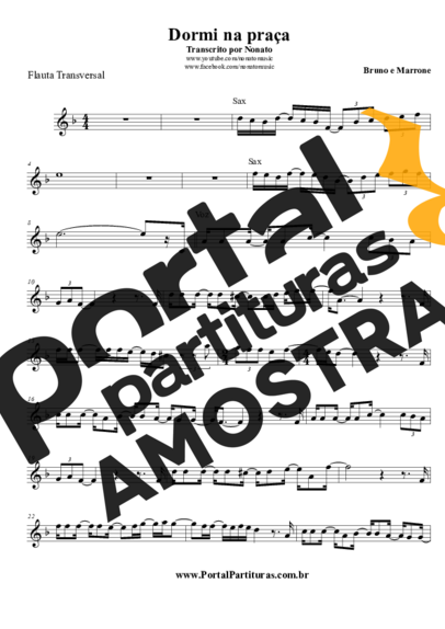 Bruno e Marrone  partitura para Flauta Transversal