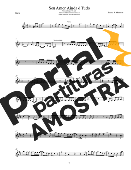 Bruno e Marrone Seu Amor Ainda é Tudo partitura para Gaita