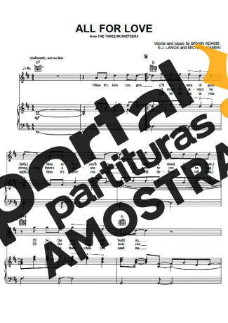 Bryan Adams  partitura para Piano