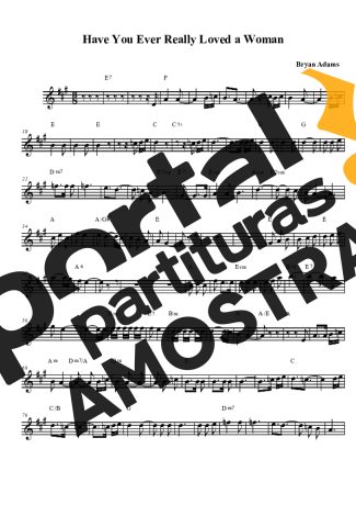 Bryan Adams  partitura para Clarinete (Bb)