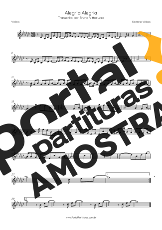 Caetano Veloso  partitura para Violino