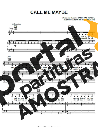 Carly Rae Jepsen Call Me Maybe partitura para Piano