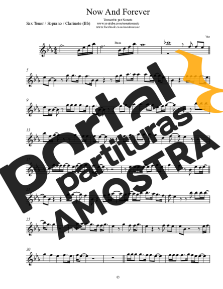 Carole King Now And Forever partitura para Saxofone Tenor Soprano (Bb)
