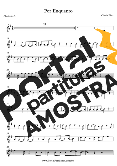 Cássia Eller  partitura para Clarinete (C)