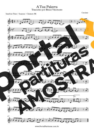 Cassiane  partitura para Clarinete (Bb)