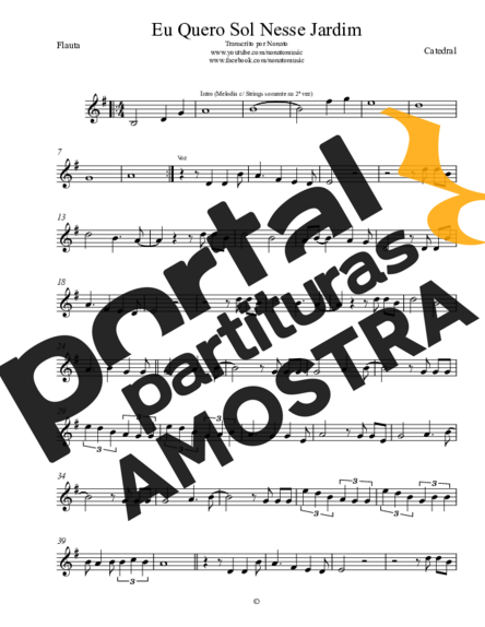 Catedral  partitura para Flauta Transversal