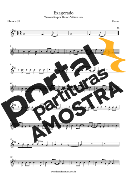 Cazuza  partitura para Clarinete (C)