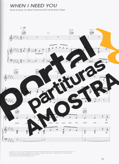 Céline Dion  partitura para Piano