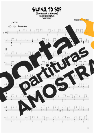 Charlie Christian Swing To Bop (Jam Session At Mintons) partitura para Bateria