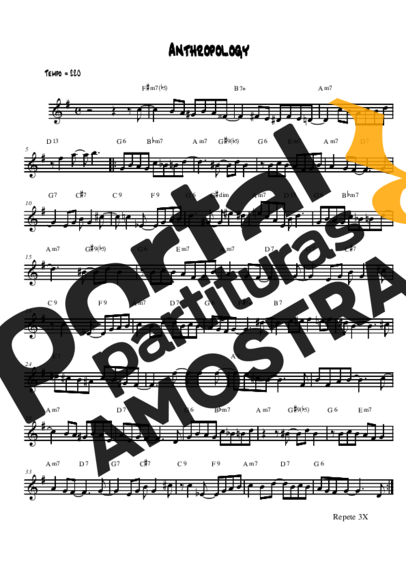 Charlie Parker Anthropology partitura para Saxofone Alto (Eb)