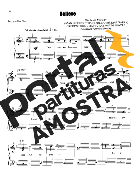 Cher Believe  partitura para Piano