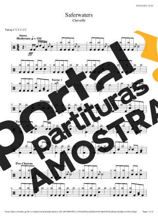 Chevelle  partitura para Bateria