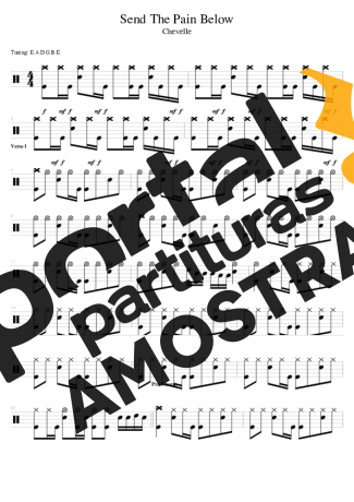 Chevelle Send The Pain Below partitura para Bateria