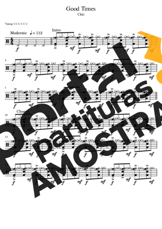 Chic Good Times partitura para Bateria