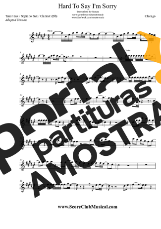 Chicago  partitura para Clarinete (Bb)