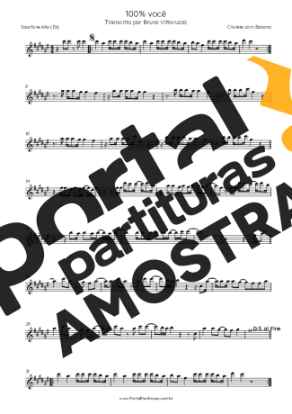Chiclete com Banana 100 Por Cento Você partitura para Saxofone Alto (Eb)