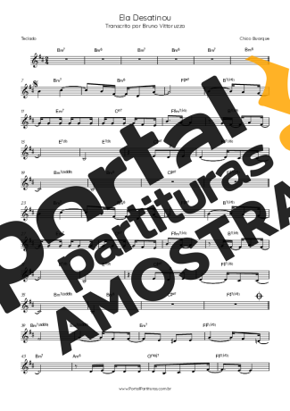 Chico Buarque  partitura para Teclado