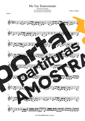 Chino y Nacho Me Voy Enamorando partitura para Violino