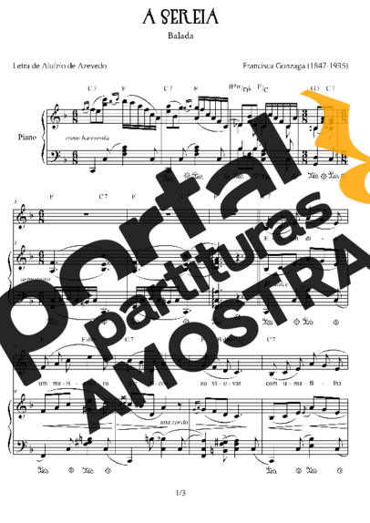 Chiquinha Gonzaga A Sereia partitura para Piano
