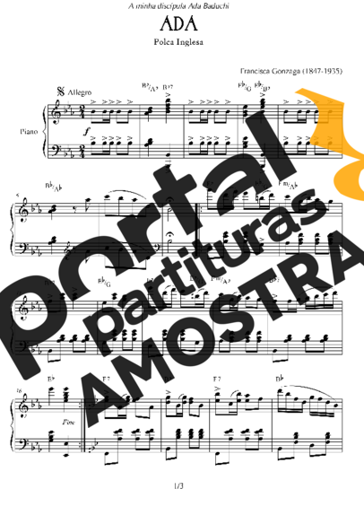 Chiquinha Gonzaga Ada partitura para Piano