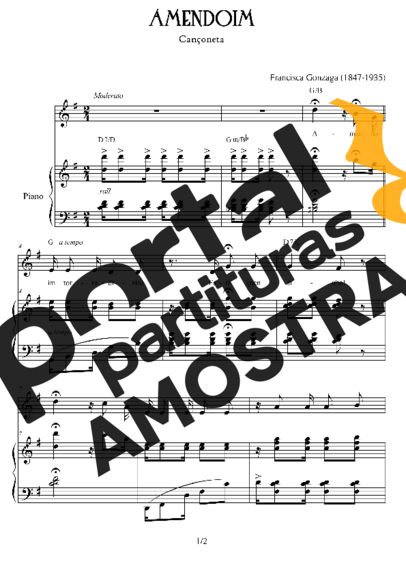 Chiquinha Gonzaga Amendoim partitura para Piano