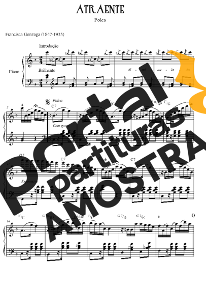 Chiquinha Gonzaga Atraente partitura para Piano