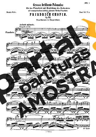 Chopin Andante Spianato Et Grande Polonaise Brillante Op.22 partitura para Piano