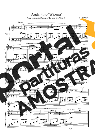 Chopin Andantino Op 74 partitura para Piano