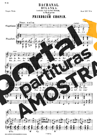 Chopin Bachanal partitura para Piano