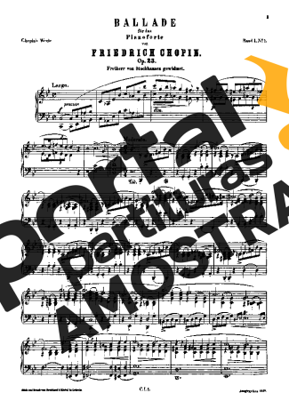 Chopin  partitura para Piano