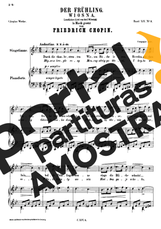 Chopin Der Fruhling partitura para Piano