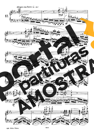 Chopin Étude 12 Op. 10 partitura para Piano