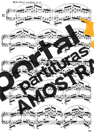 Chopin Étude 12 Op. 25 partitura para Piano