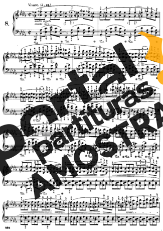 Chopin Étude 8 Op. 25 partitura para Piano