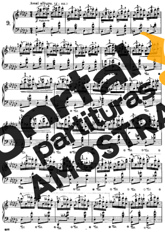 Chopin Étude 9 Op. 25 partitura para Piano