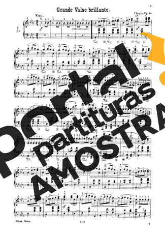 Chopin Grande Valse Brillante Op.18 partitura para Piano