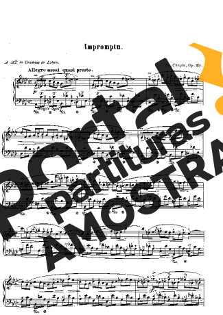 Chopin Impromptu 1 partitura para Piano