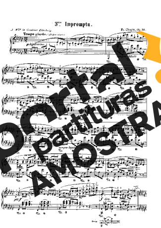 Chopin Impromptu No.3 Op.51 partitura para Piano