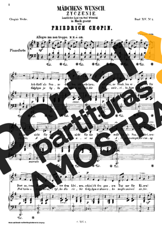 Chopin  partitura para Piano