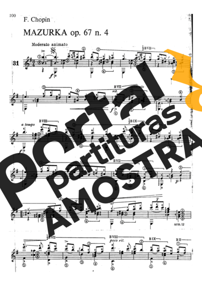 Chopin  partitura para Violão