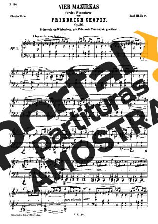 Chopin  partitura para Piano