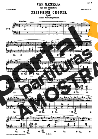 Chopin  partitura para Piano