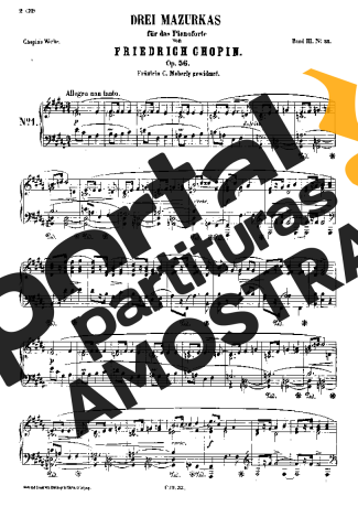 Chopin  partitura para Piano