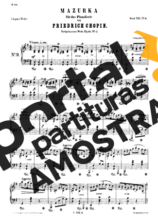 Chopin Mazurkas Op.67 partitura para Piano